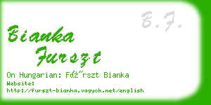 bianka furszt business card